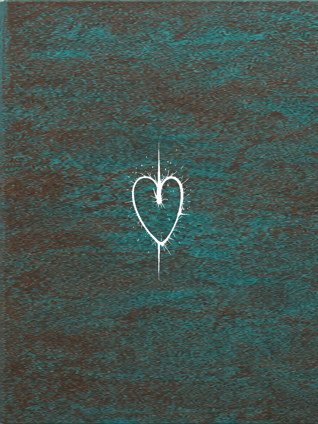 Vertical Etched Abstract, Verdigris Patina