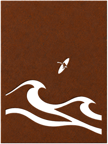 Surfer Wave, Rust Patina 