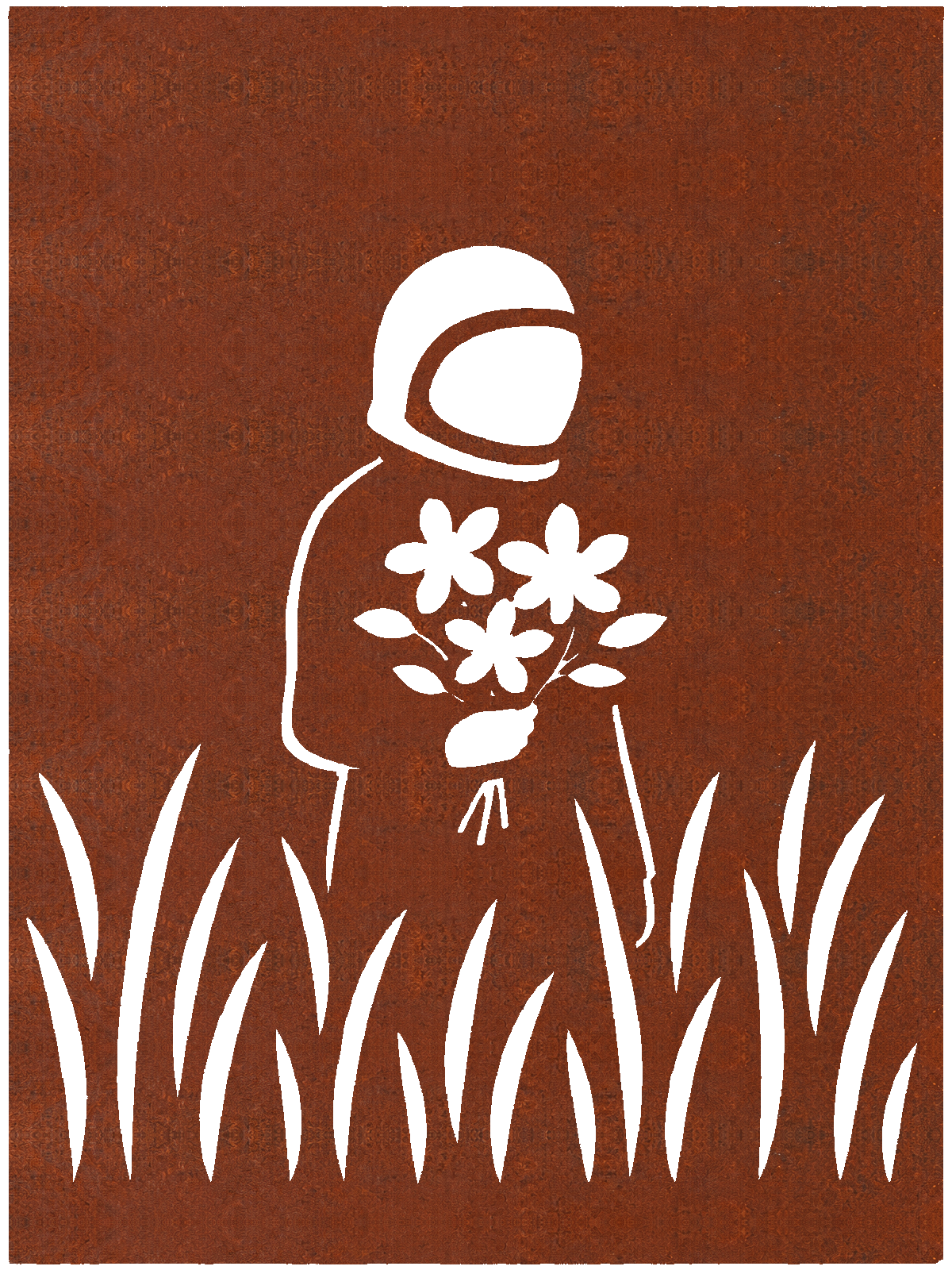 Burnished Terracotta Pattern, Rust Patina