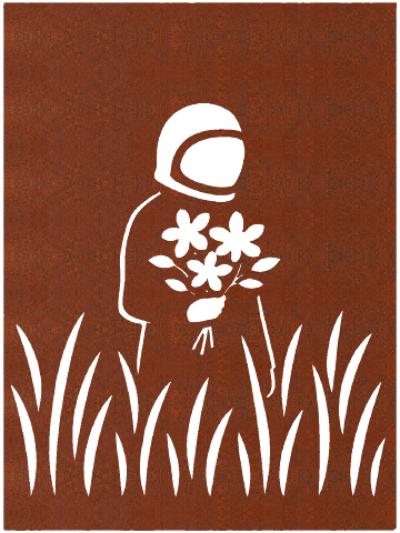 Burnished Terracotta Pattern, Rust Patina 