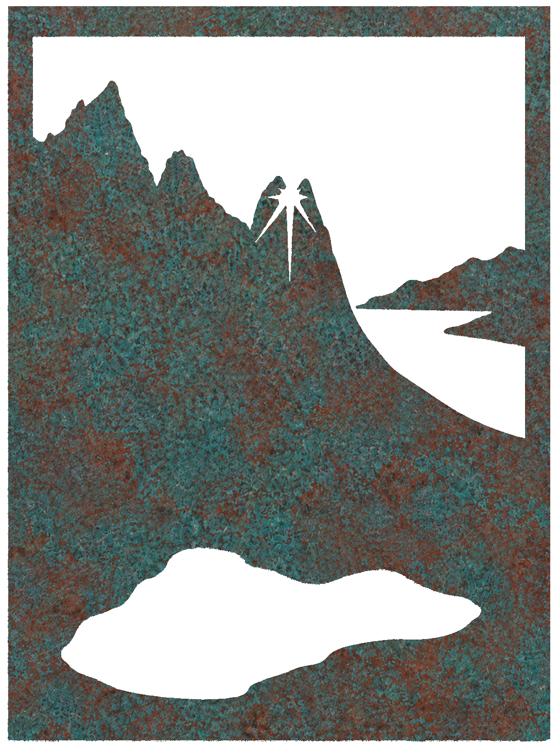 Verdigris Patina Abstract Canvas