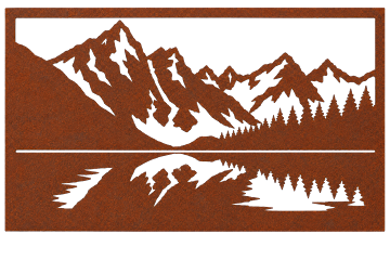 Rust Mountain Lake Silhouette
