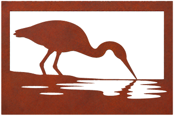 Rust Heron Reflections