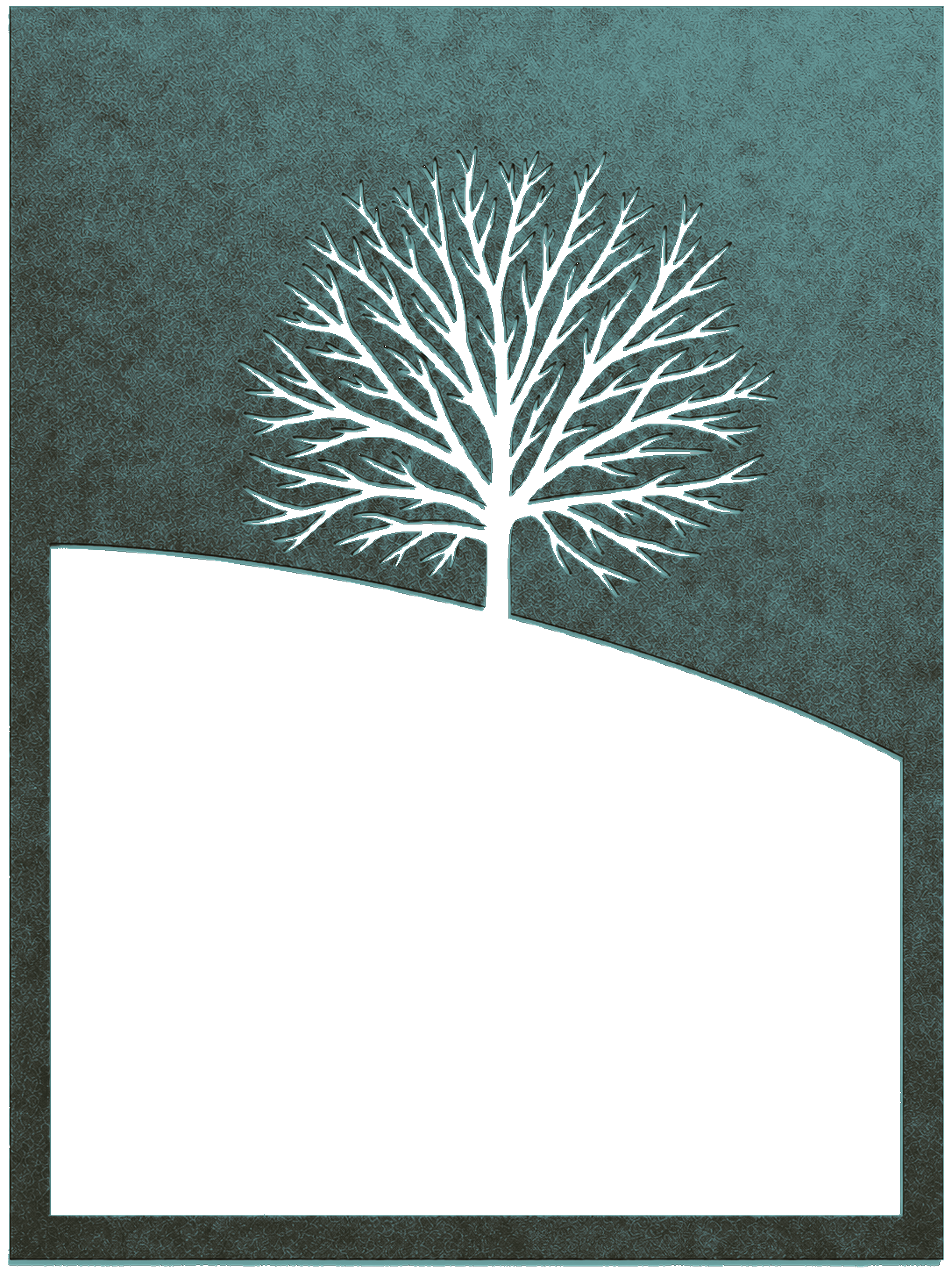 Twilight Tree Silhouette, Verdigris Patina