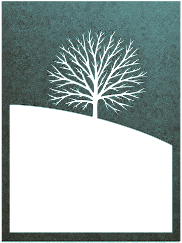 Twilight Tree Silhouette, Verdigris Patina