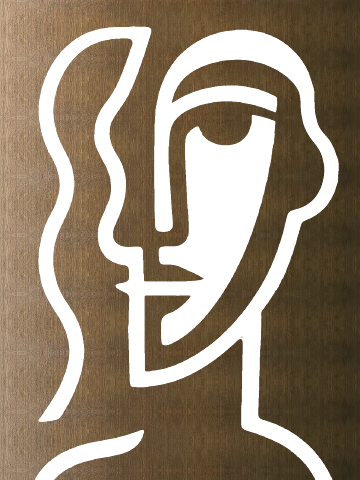 Abstract Earthen Portrait, Bronze