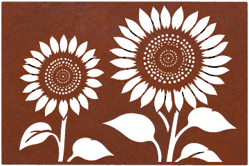 Rustic Sunflower Silhouette Canvas