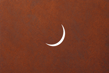 Rust Crescent Moon Canvas