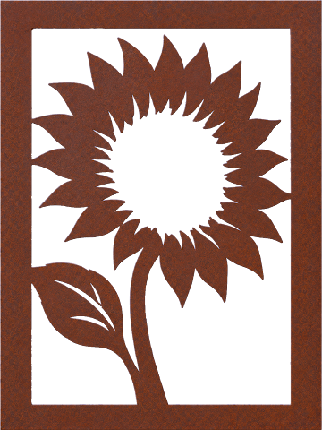 Brilliant Sunflower, Rust Patina