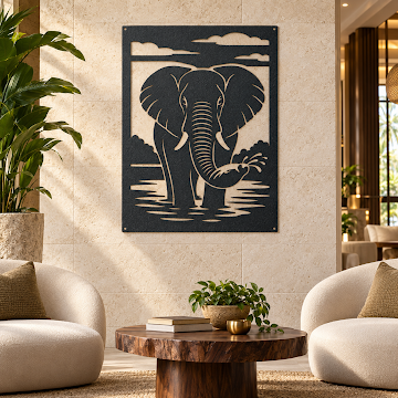 Elephant Portrait, Black