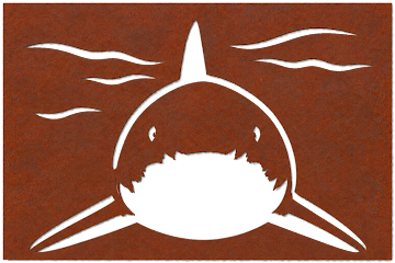 Rust Shark Silhouette