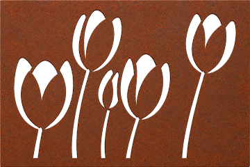 Rustic Black Tulip Silhouettes