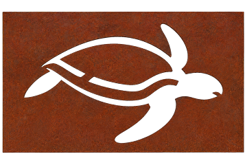 Rustic Sea Turtle Silhouette