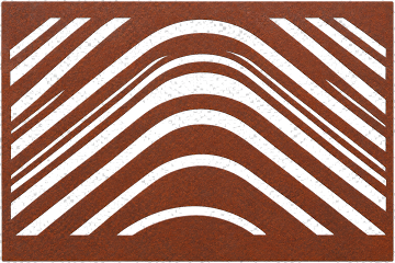 Rust Arches Geometric Canvas