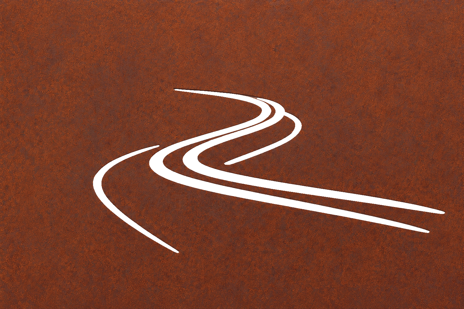 Rust Curve Abstract Canvas