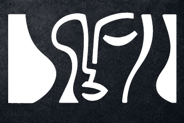 Charcoal Abstract Statement Forms, Black