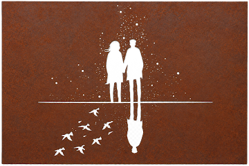 Silver Reflection of Love, Rust Patina 