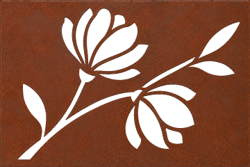 Black Botanical on Rust
