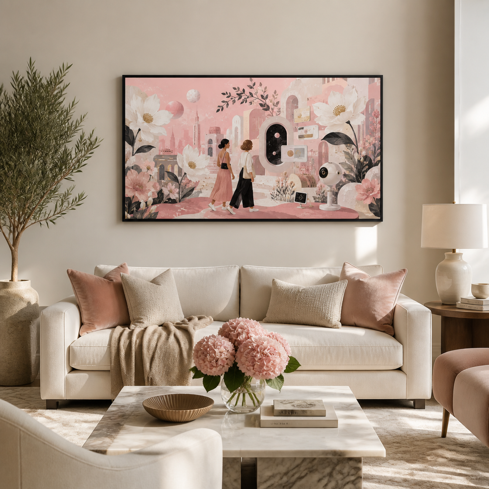 Blush Futuristic Garden Walk