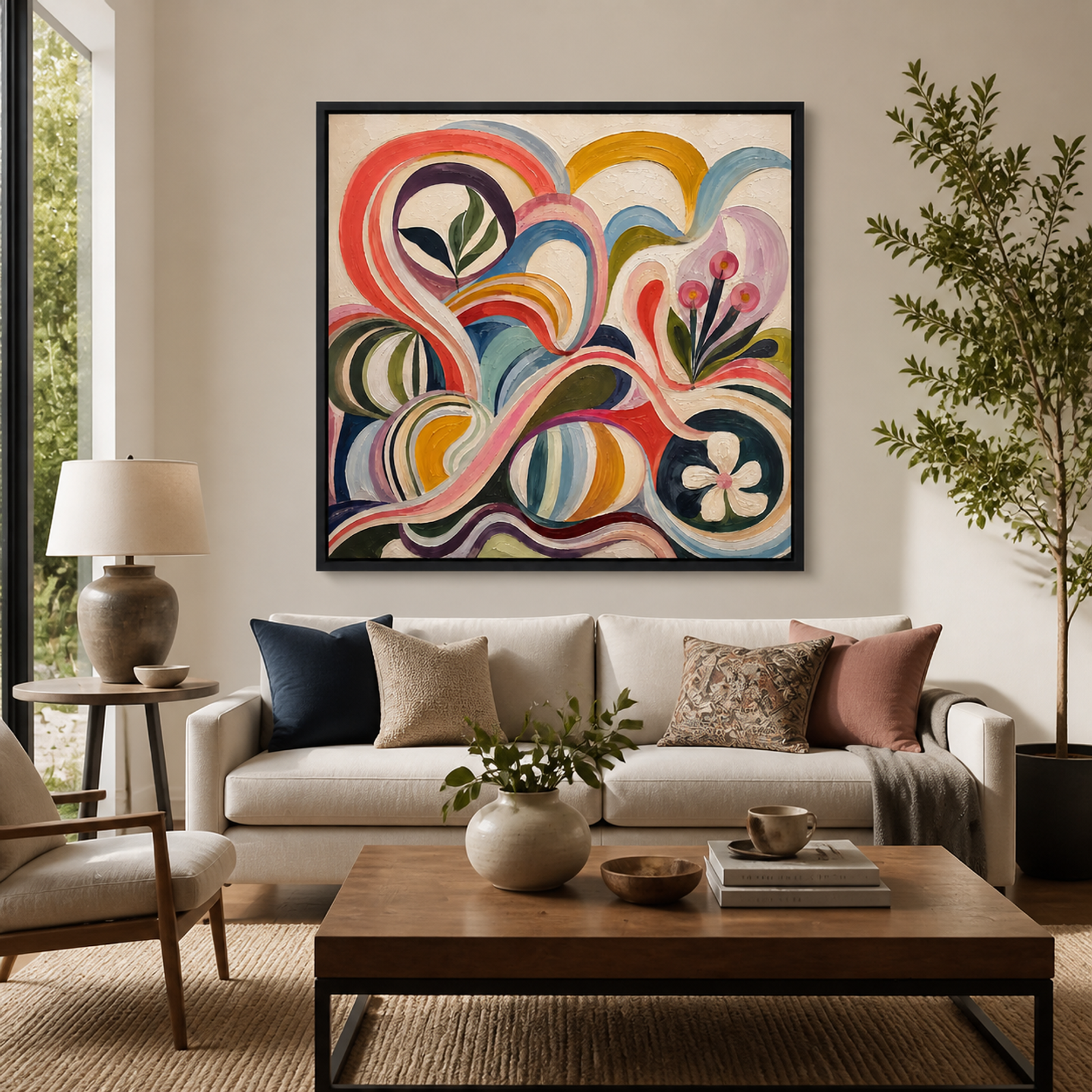 Blooming Abstract Ribbons