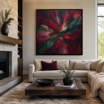 Crimson Emerald Burst