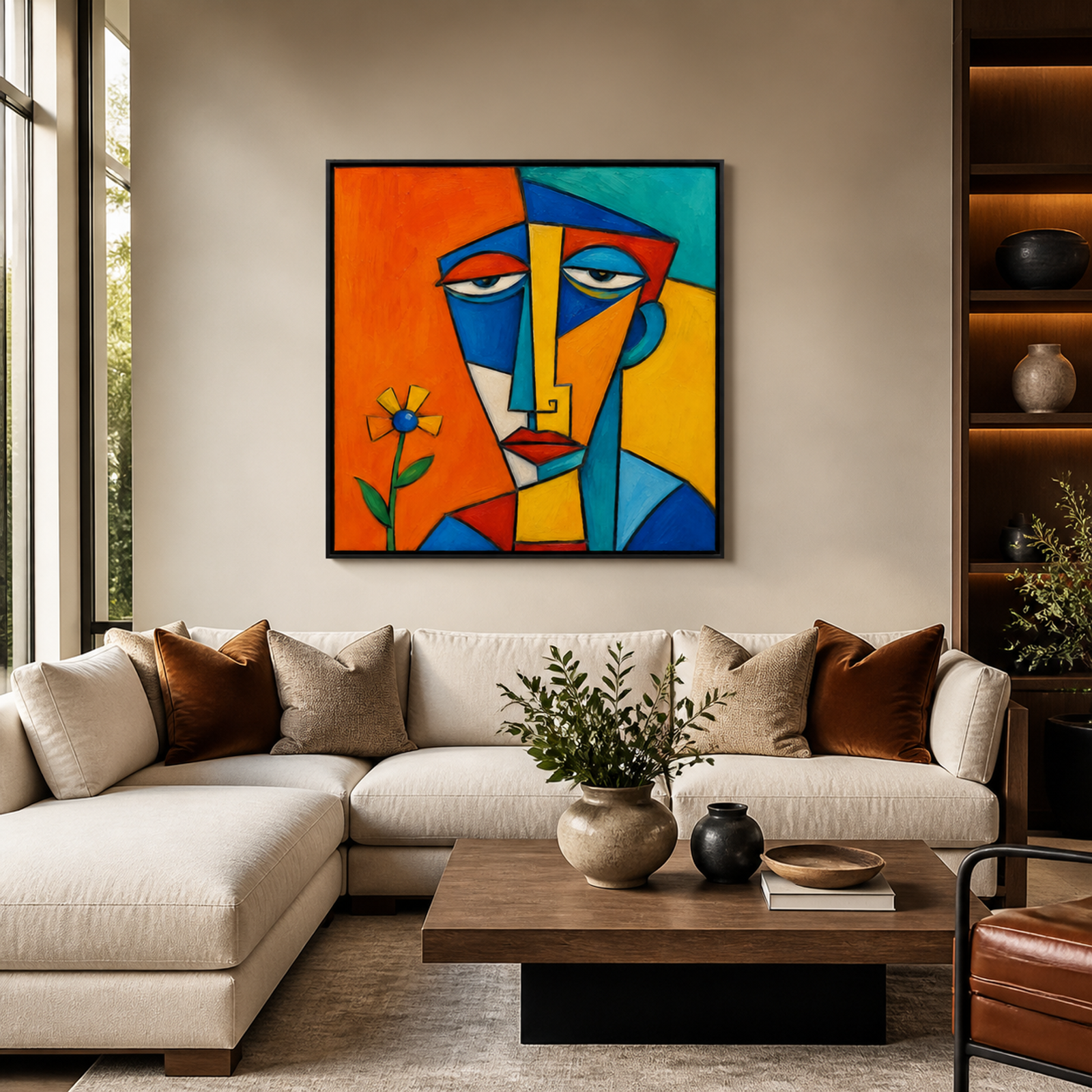Vivid Cubist Portrait