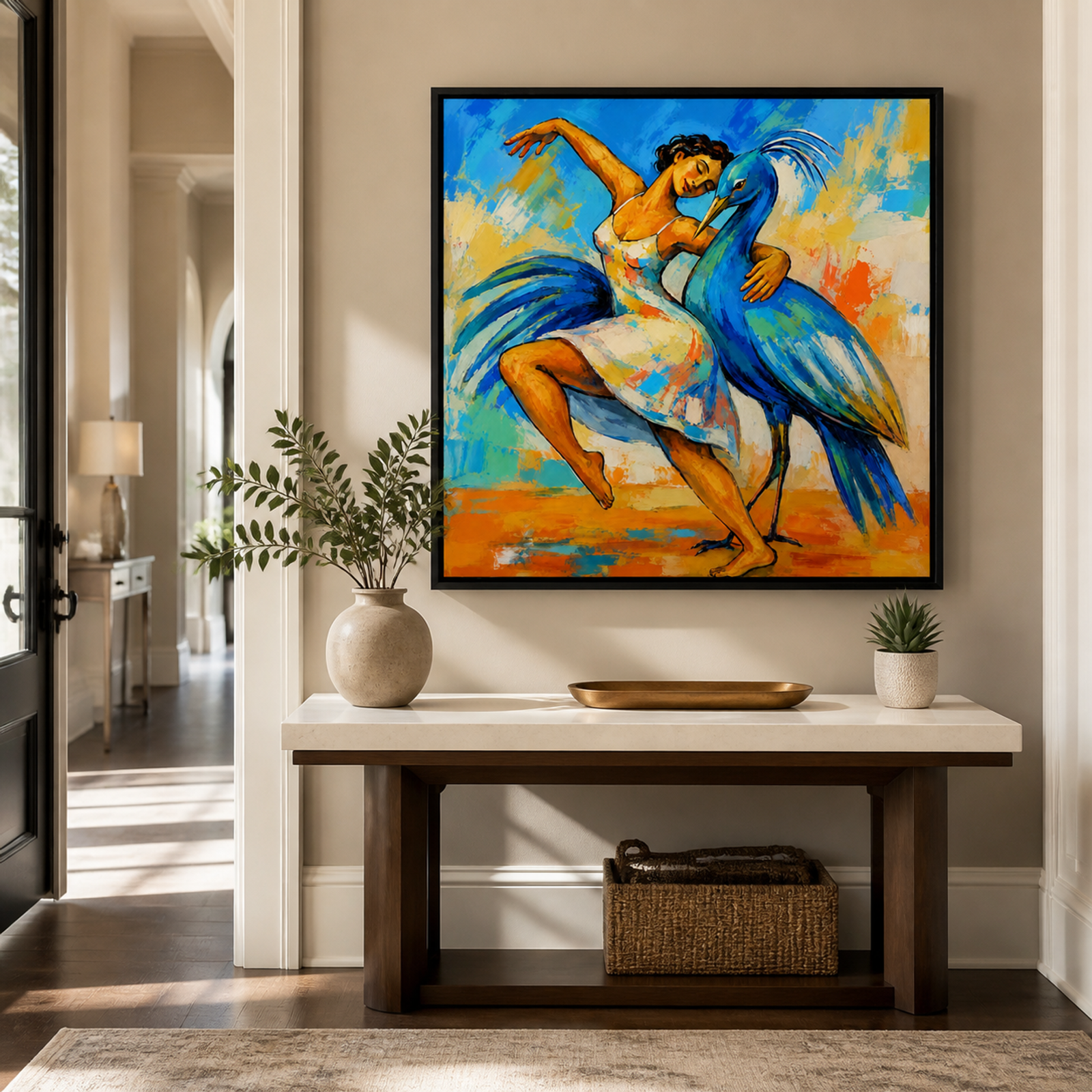 Dancer With Blue Crane