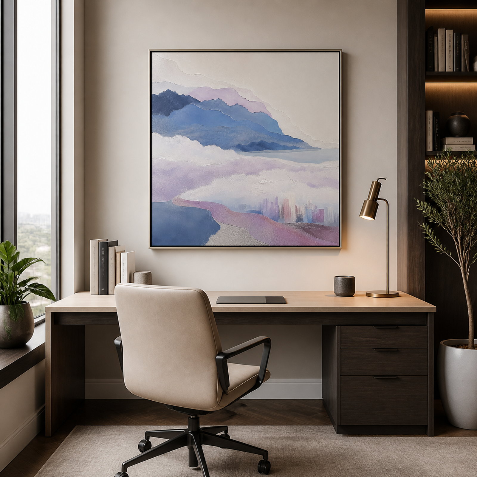 Serene Blue Mountain Layers