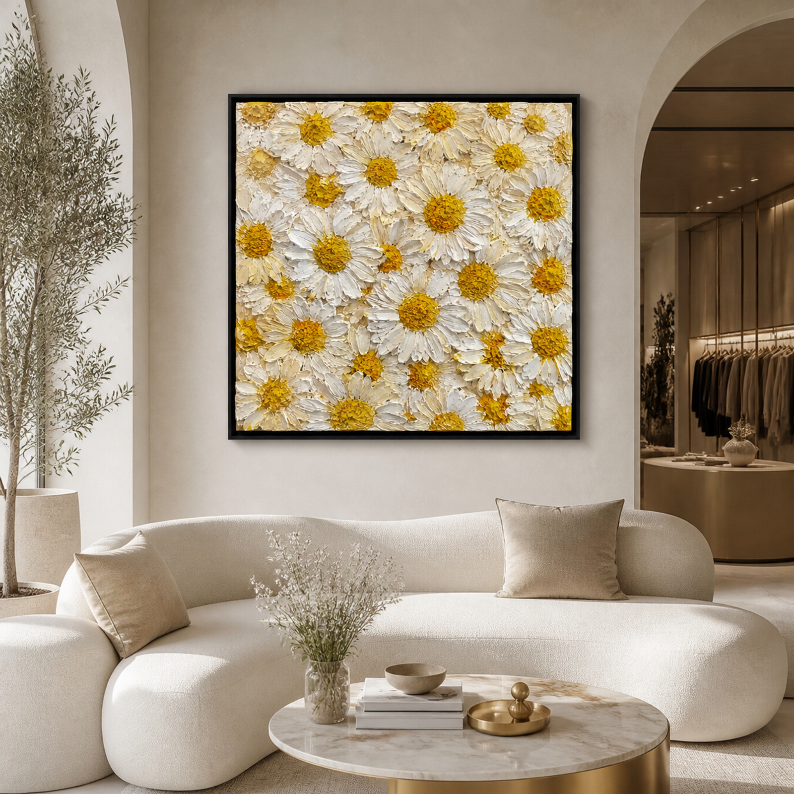 Textured Daisy Garden