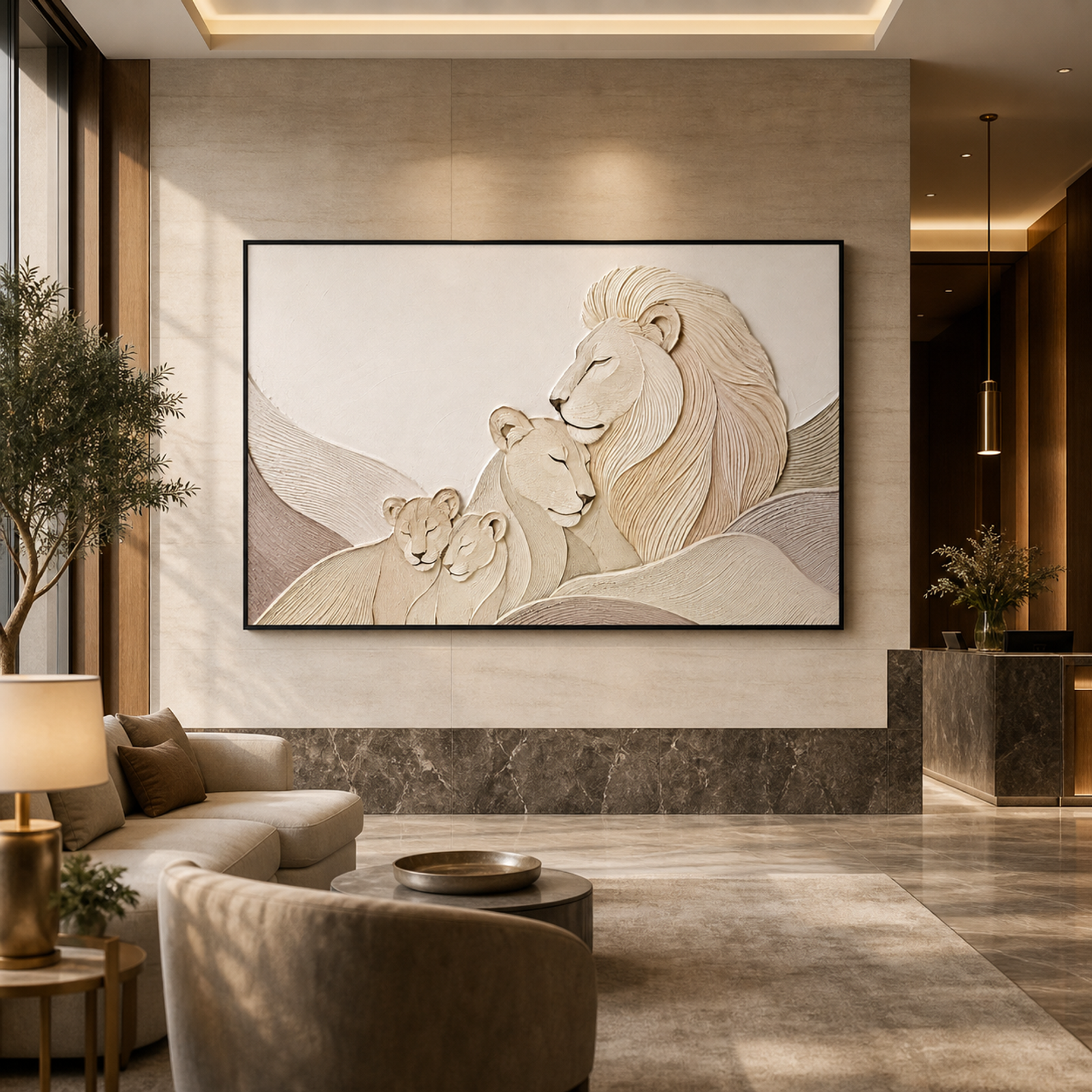 Serene Lion Family Relief