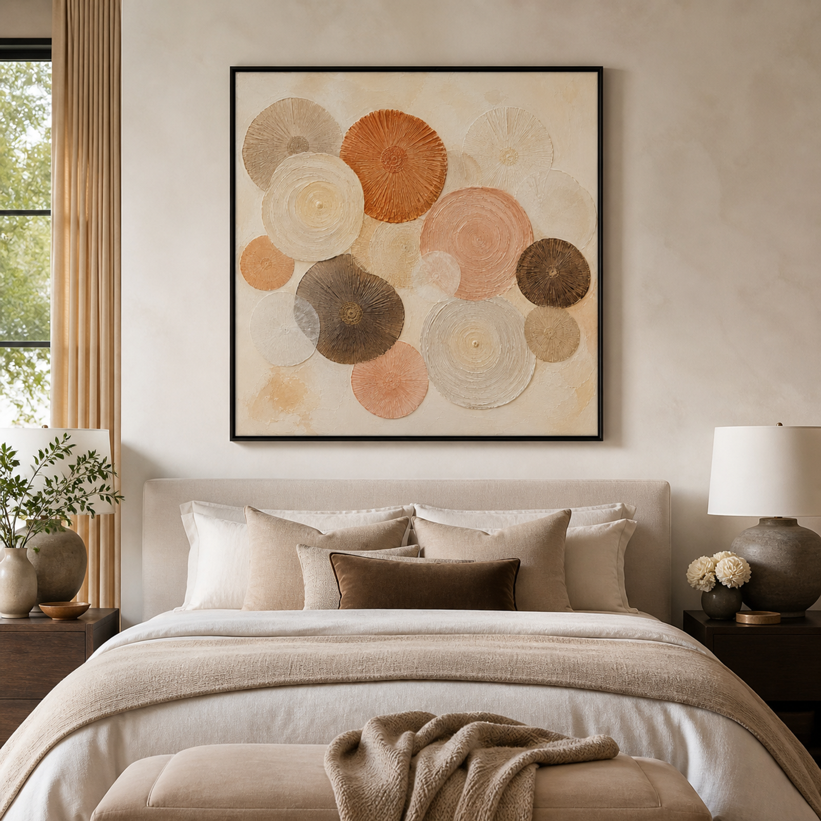 Textured Earthtone Circles