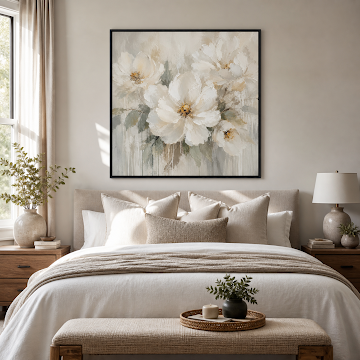 Soft White Floral Bloom