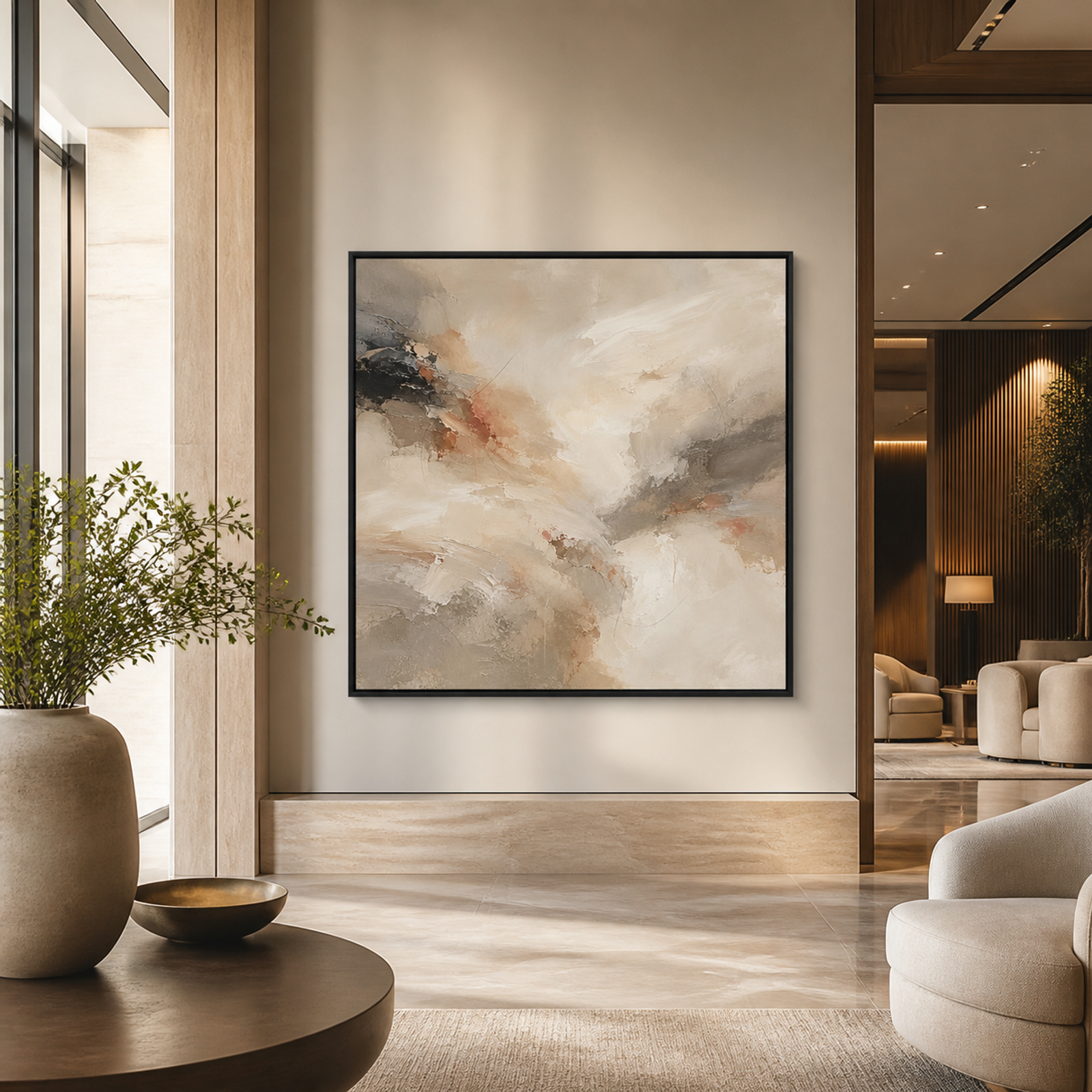 Warm Neutral Abstract Flow