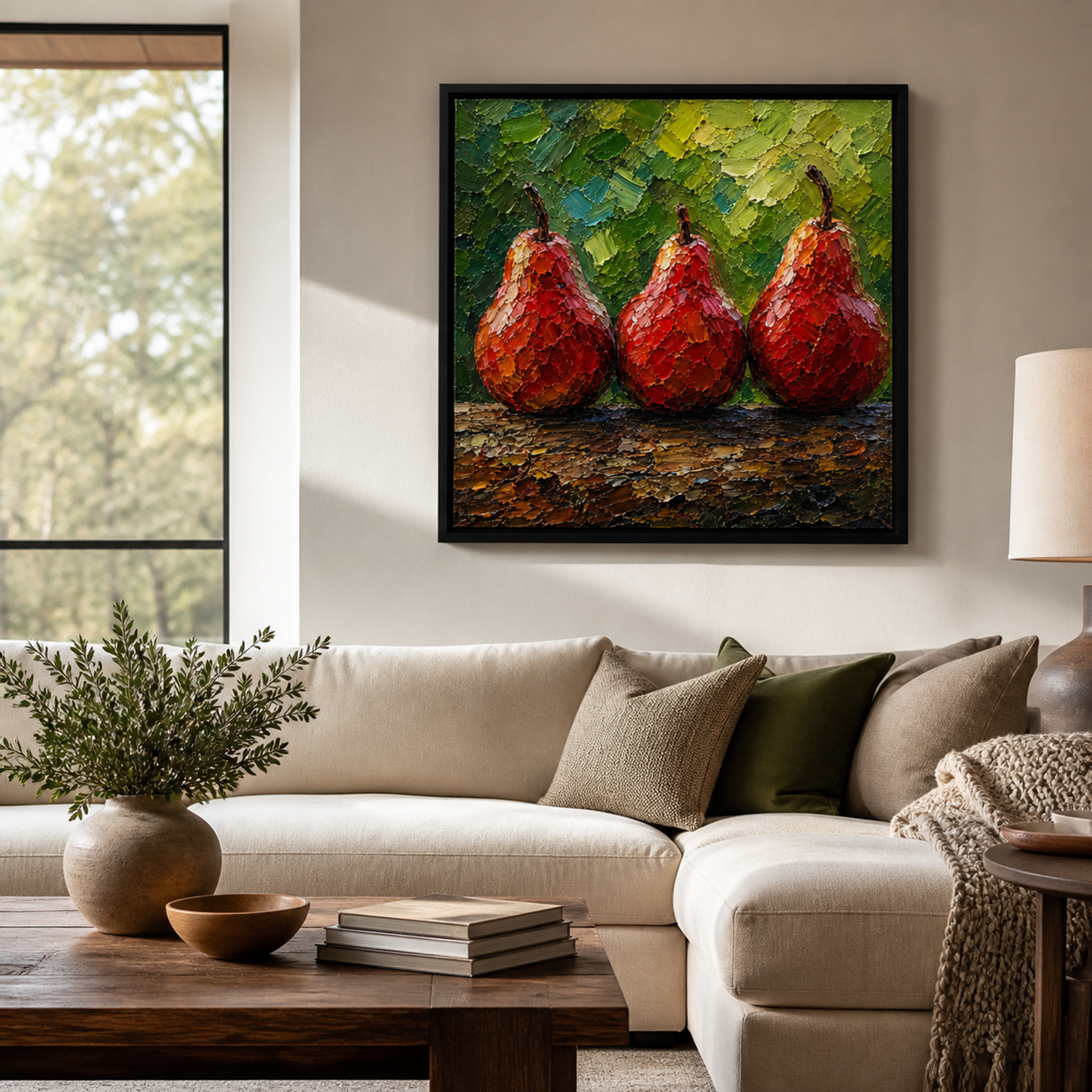 Textured Red Pear Trio