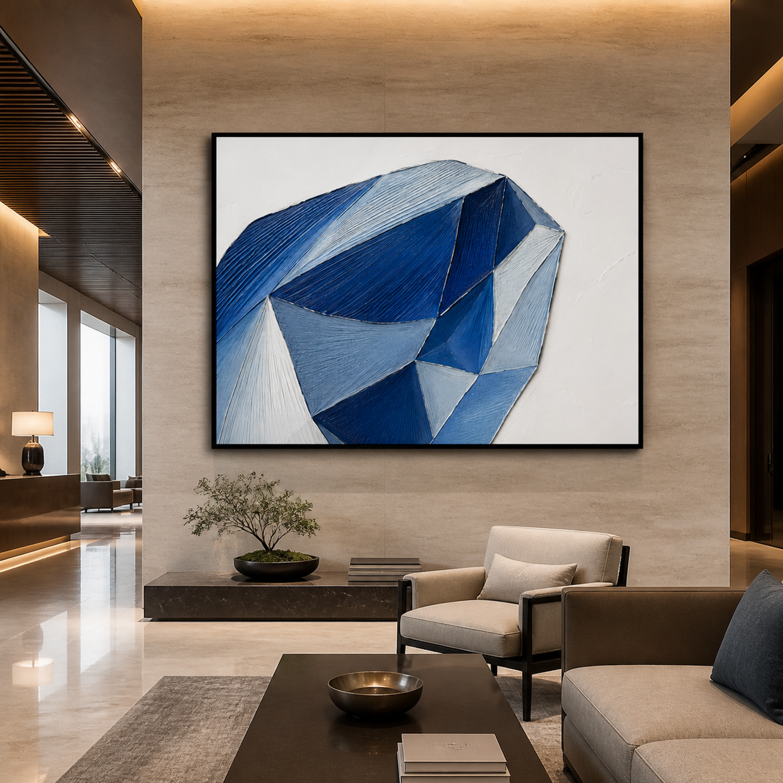 Faceted Blue Geometry