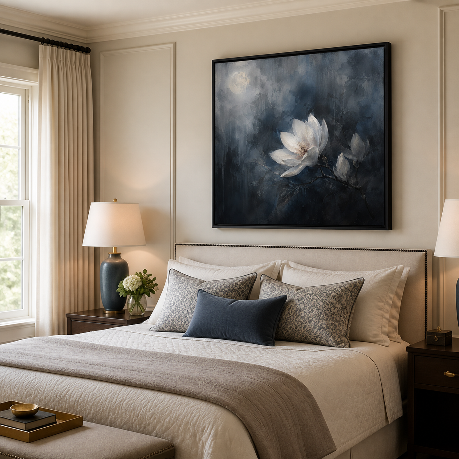 Moonlit White Magnolia