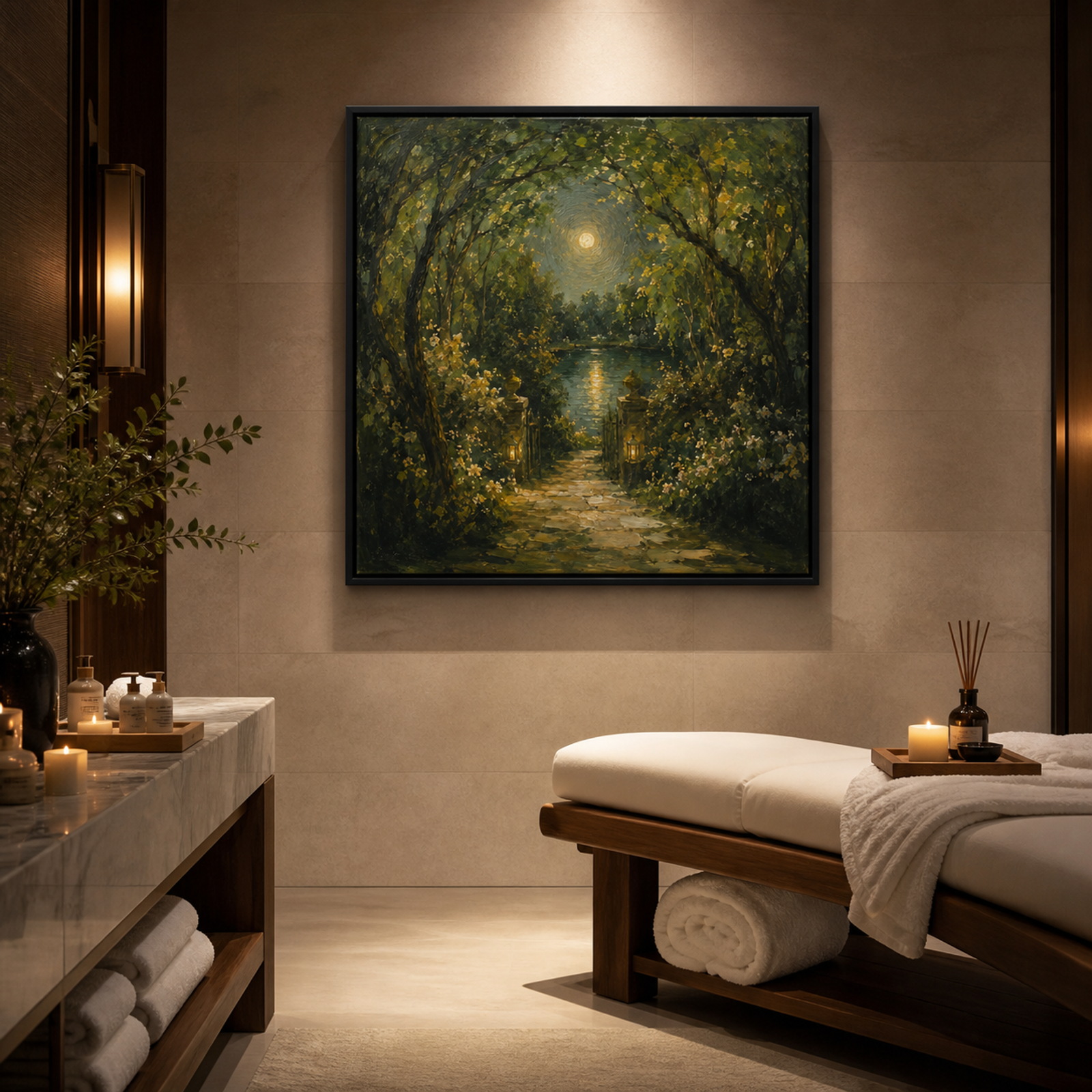 Moonlit Garden Path