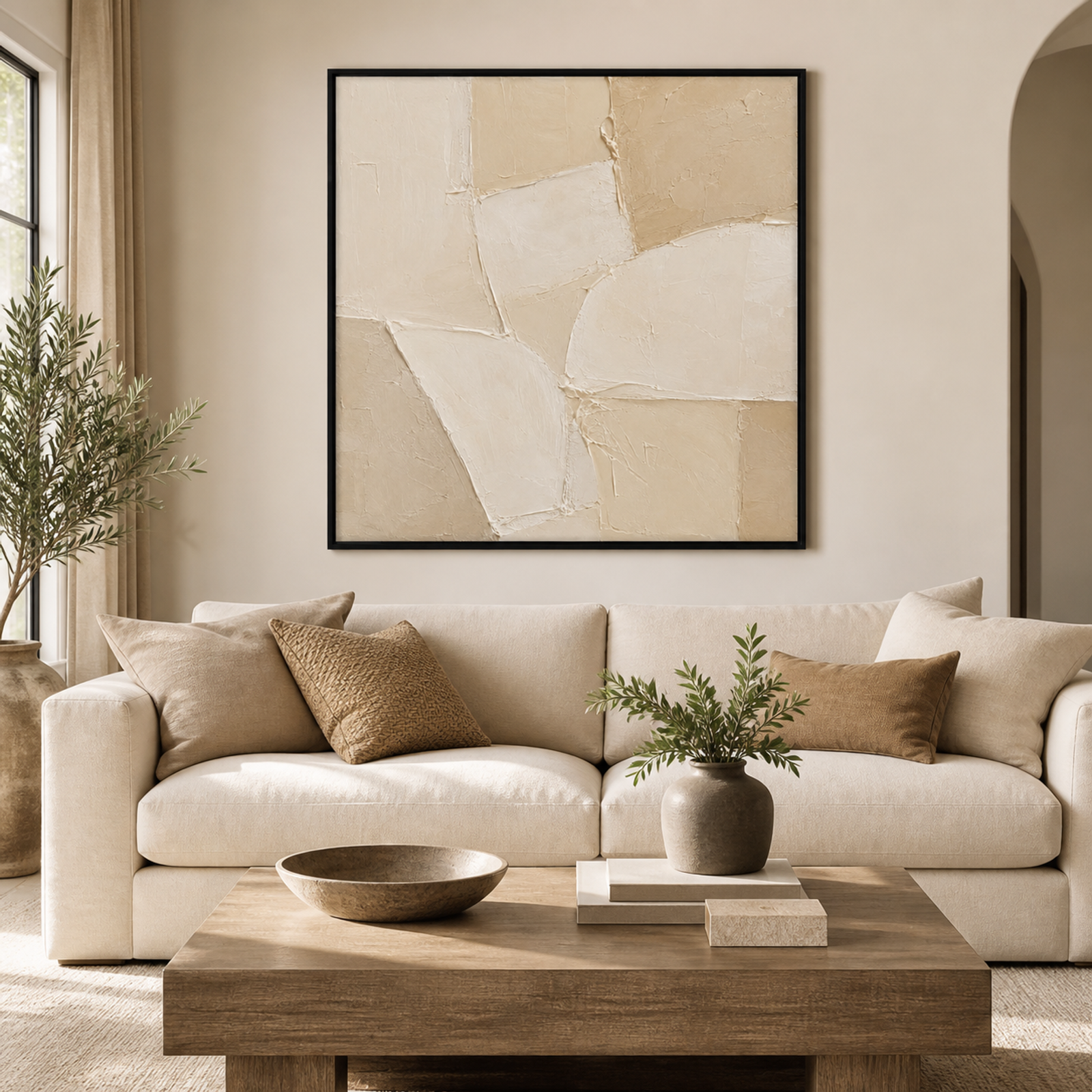 Soft Neutral Textured Abstract