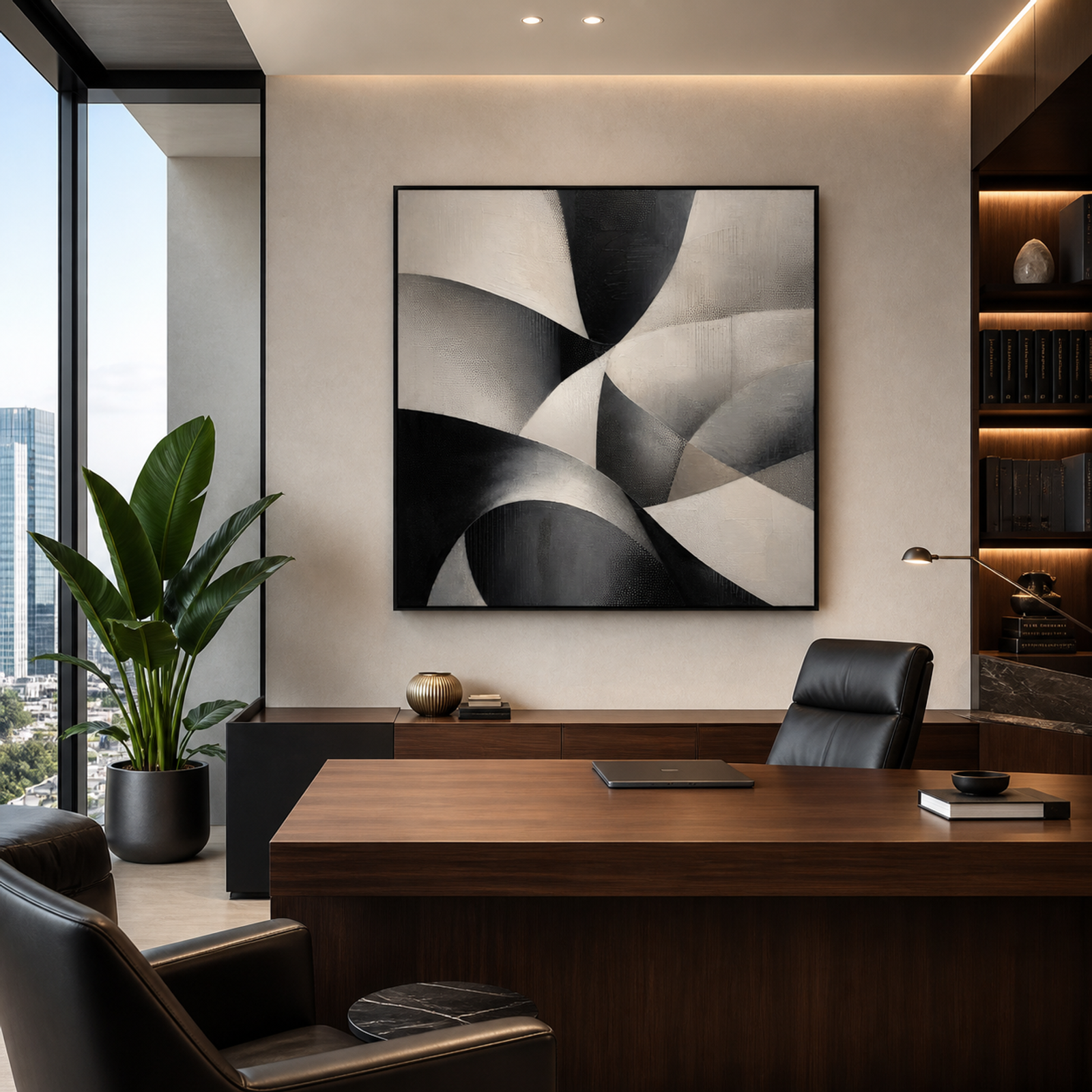 Monochrome Curved Geometry