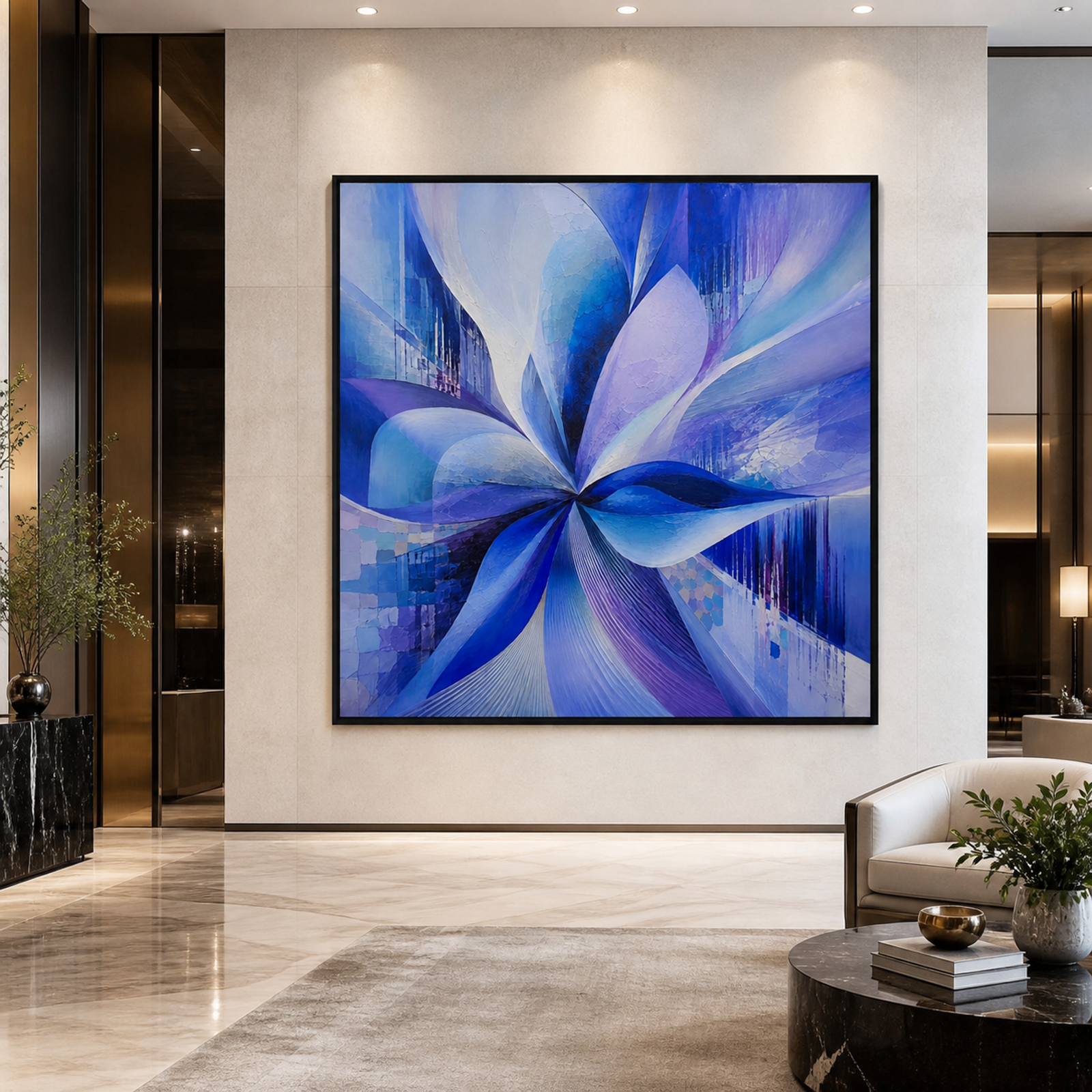 Blue Abstract Bloom