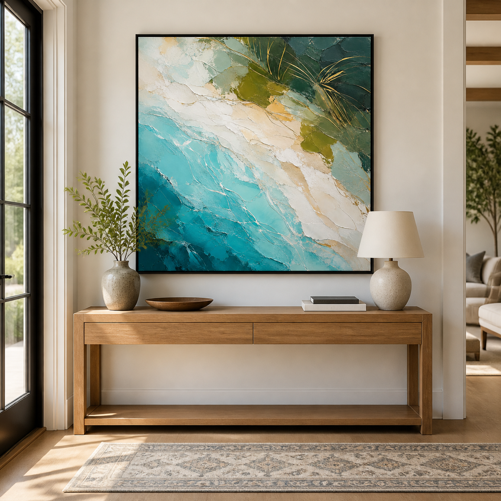 Aqua Botanical Abstraction