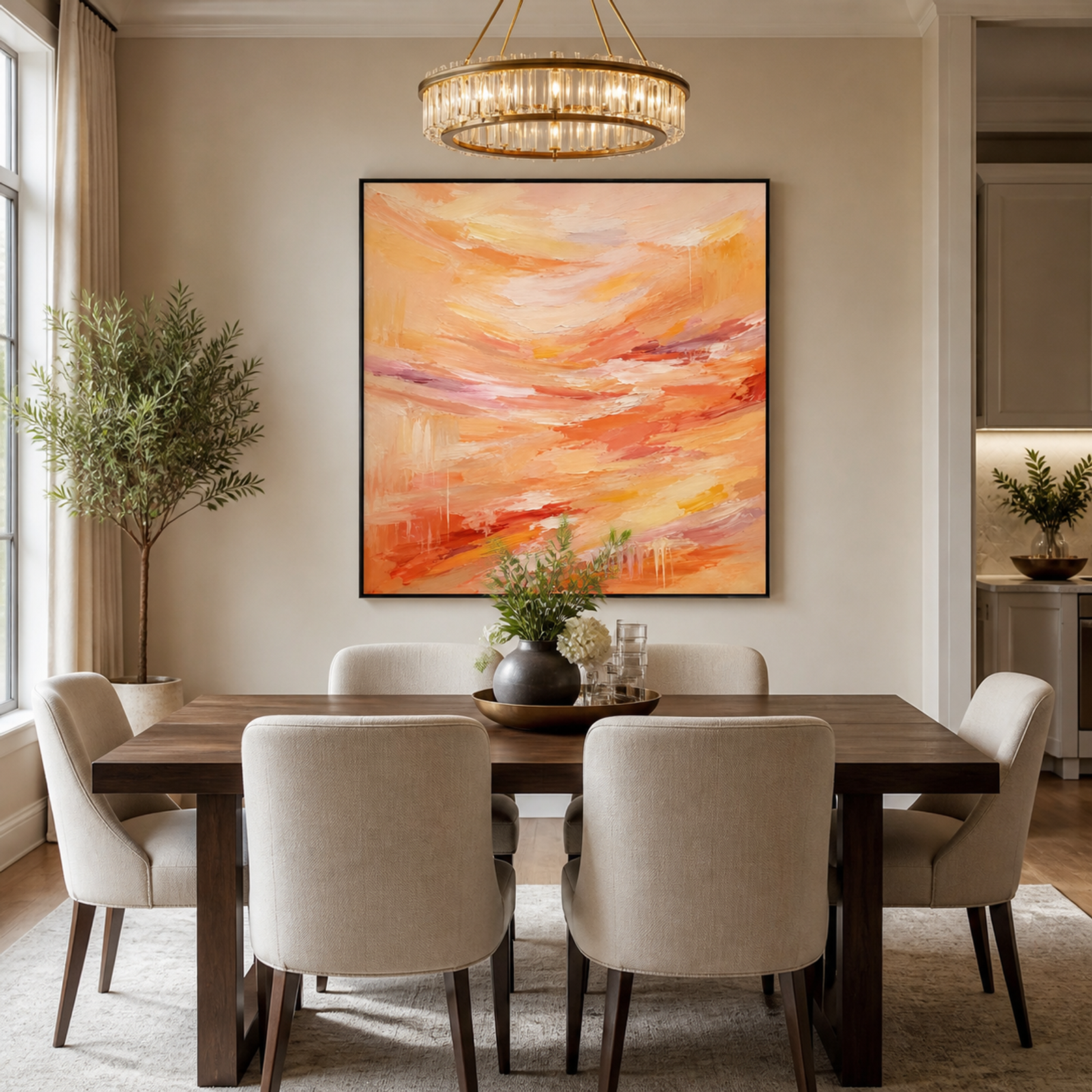 Blush Horizon Abstract