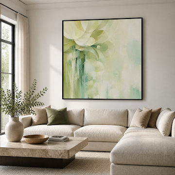 Soft Green Botanical Abstract