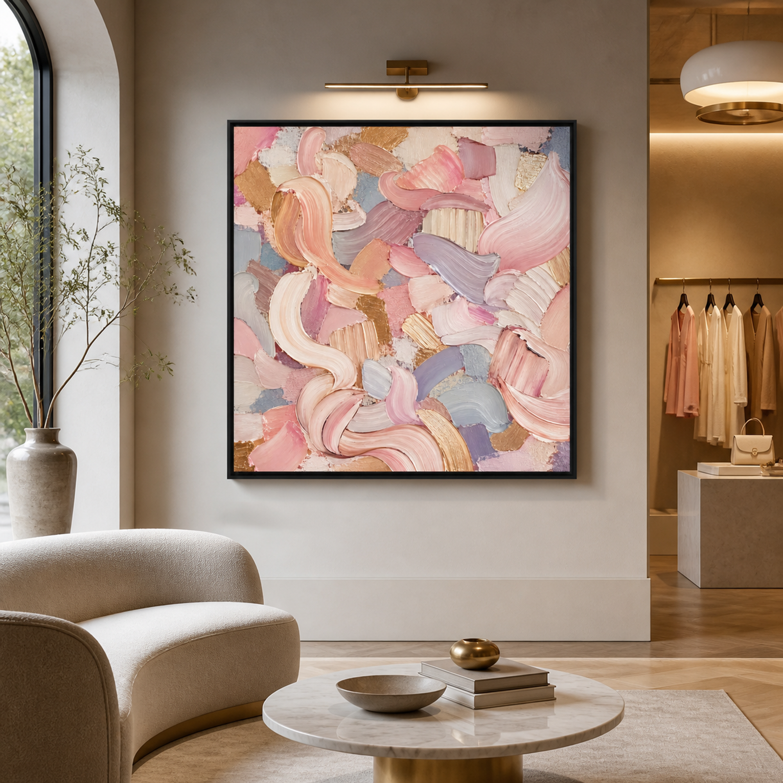 Blush Gold Abstract Texture