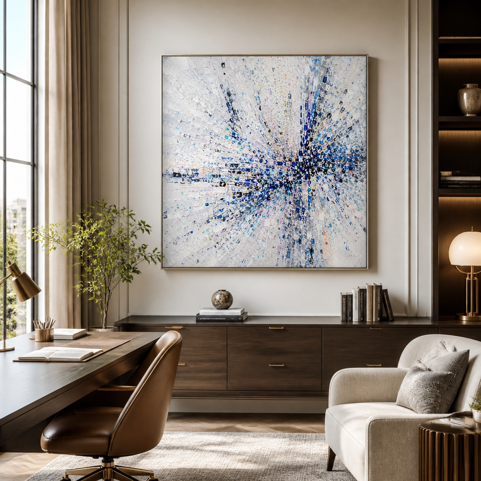 Blue Burst Abstract