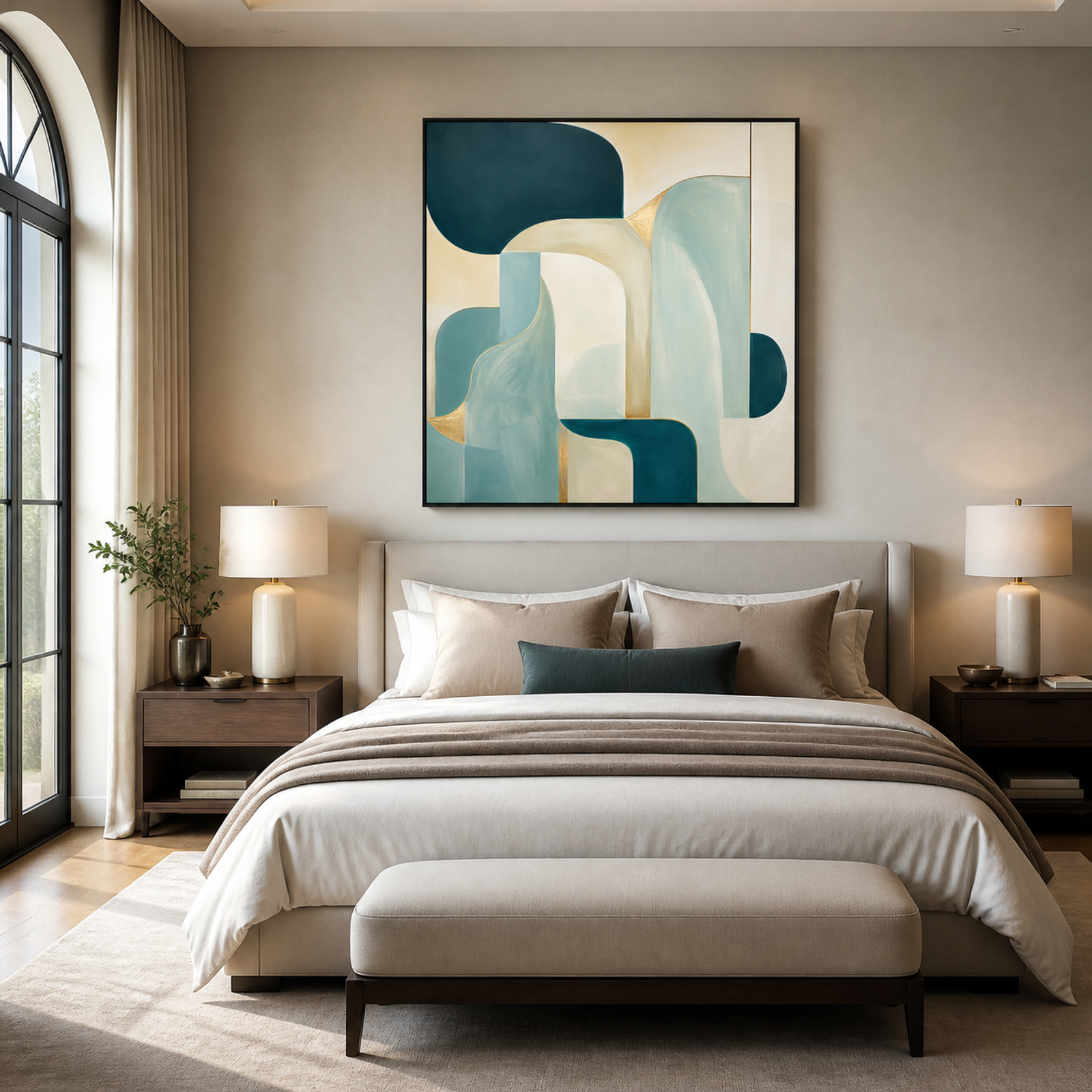 Gilded Teal Geometry