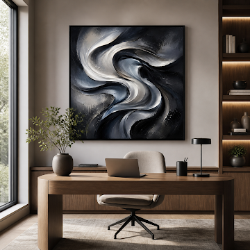 Monochrome Flow Abstract