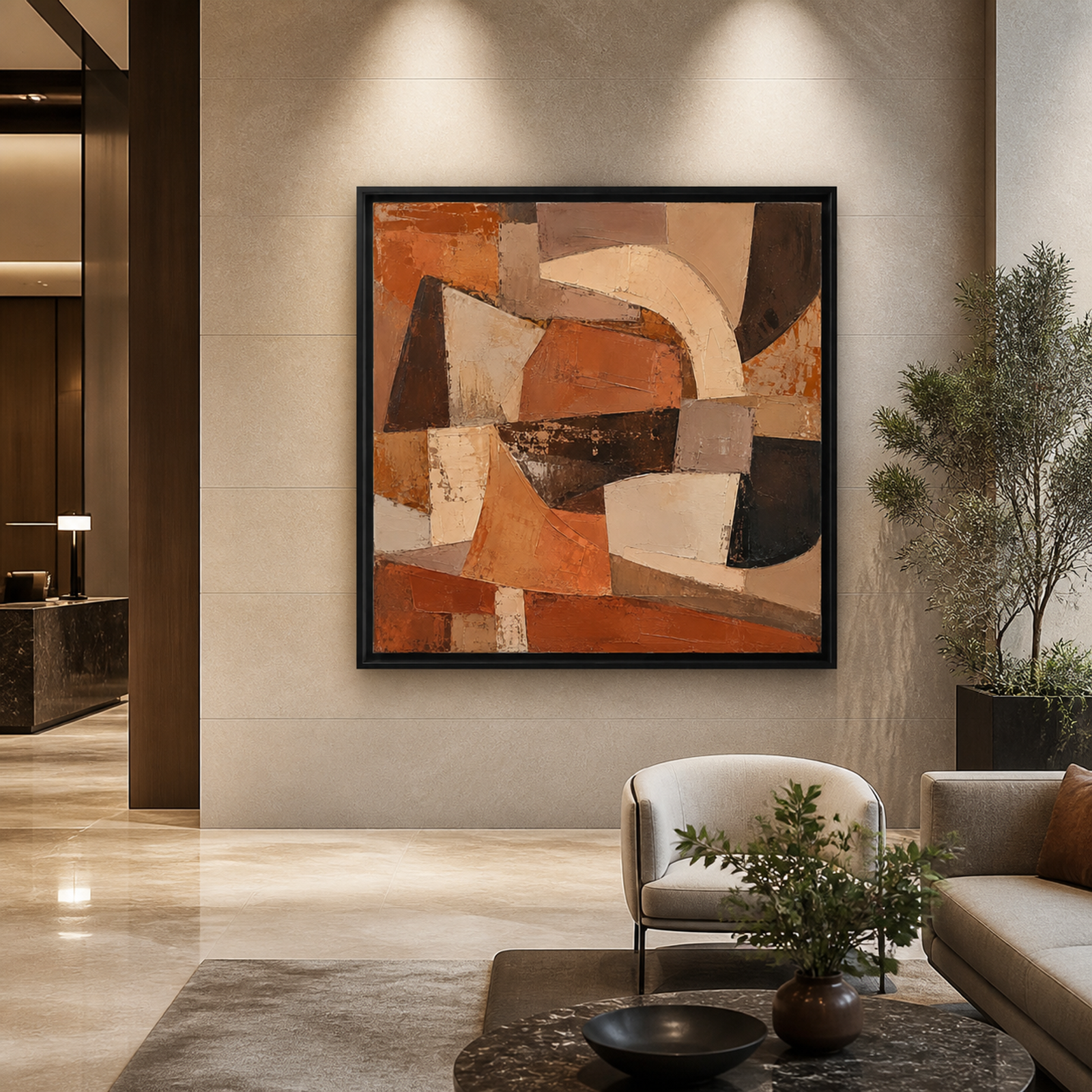Earth Toned Abstract Geometry