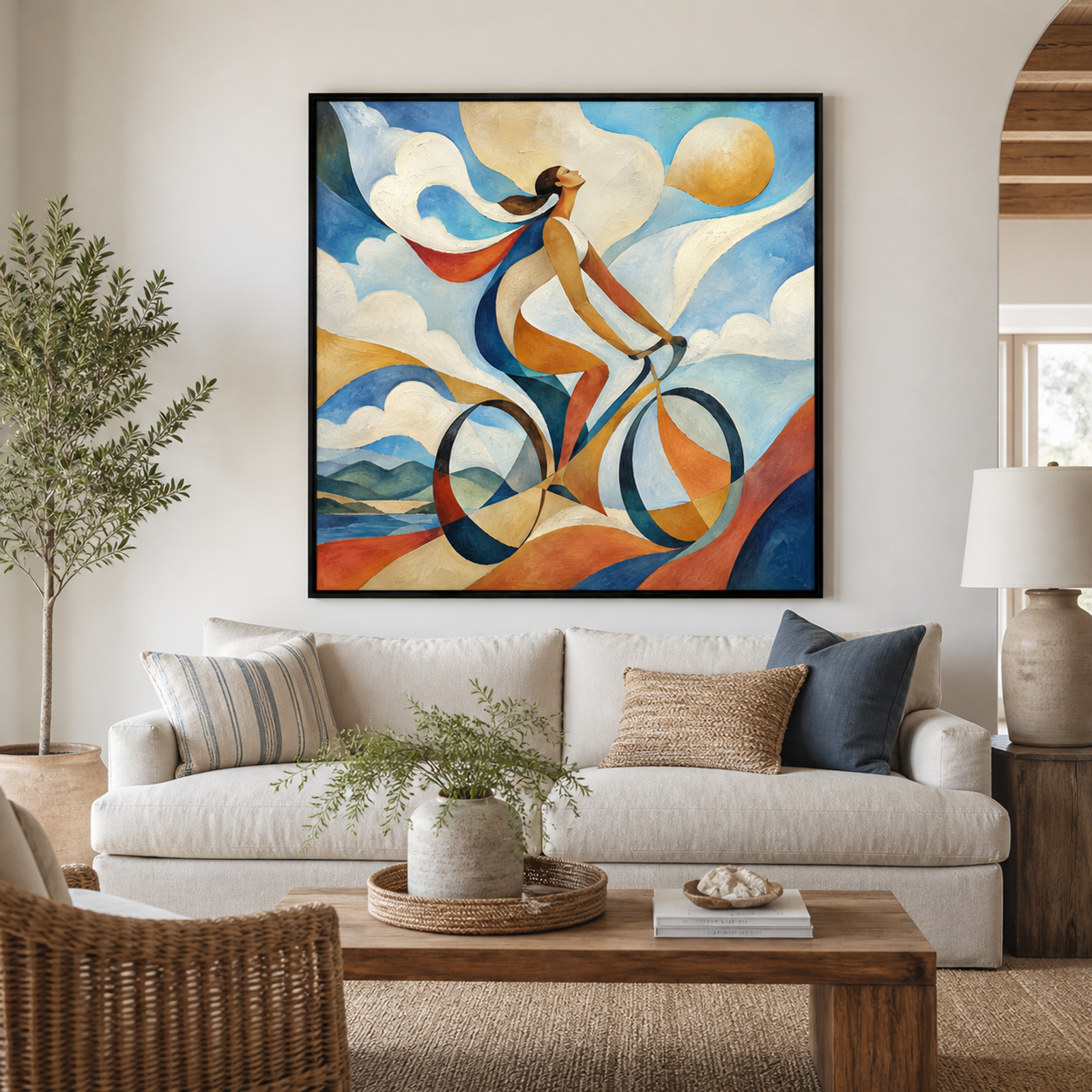 Sunlit Cyclist Daydream