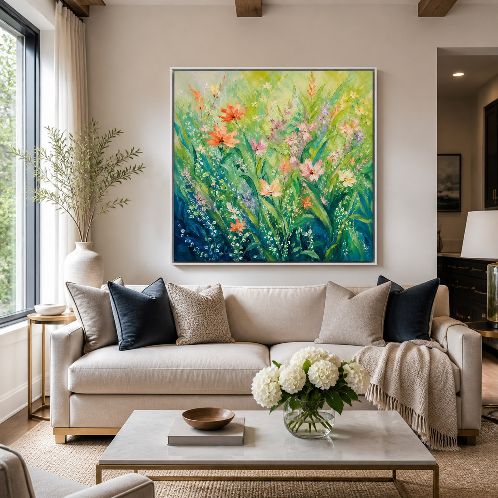 Sunlit Wildflower Garden